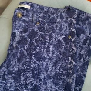 Rich & Skinny Navy Python Jeans Size 29 style # 120592